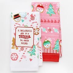 St. Nicholas Square Christmas Cotton Kitchen Towel Set - Cookies & Grandma