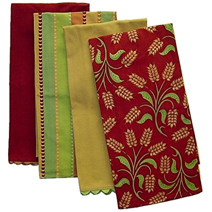 Autumn Harvest Wheat Kitchen Towel - Set of 4