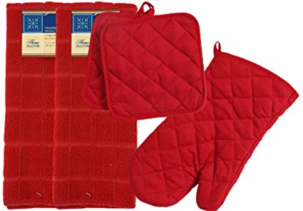 Red Kitchen Linen Set (5 Pieces)