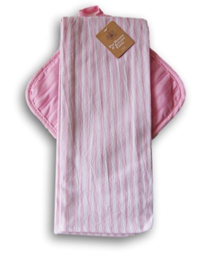 Spring Colors Kitchen Linen Set - Kitchen Towel and Pot Holder (Pink Stripe)