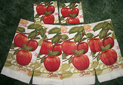 6 Piece Apple Dish Towel Set