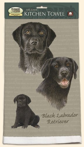 David Kiphuth Dog Breed Kitchen Towel--Black Labrador Lab