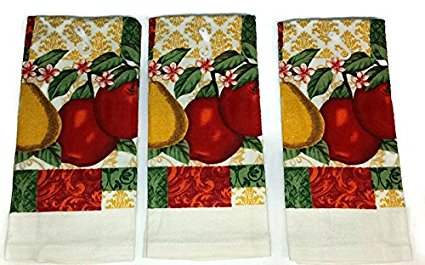 Fruit - Red Green Kitchen Towel Linens Bundle (set of 3)