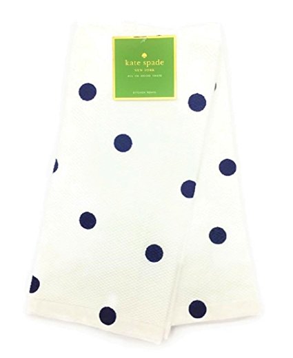 Kate Spade New York French Navy Polka Dot Kitchen Towel Set