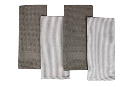 Kitchen Towels, Pack of 4, 100% Pure Cotton, 15