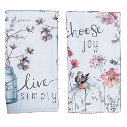 Kay Dee Designs Terry Towel Set (2 pc) - Choose Joy and Live Simply