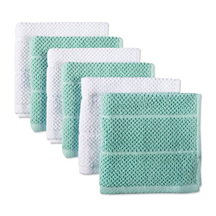 DII 100% Cotton Ultra-Absorbent Cleaning Drying Luxury Chef Terry Dish Cloths for Everyday Kitchen Basic 12 x 12