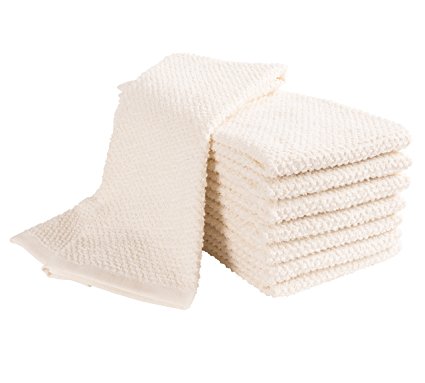 KAF Home Pantry Montclair Kitchen Towels (Set of 8, 16x26 inches), 100% Cotton, Ultra Absorbent Terry Towels - Moonbeam