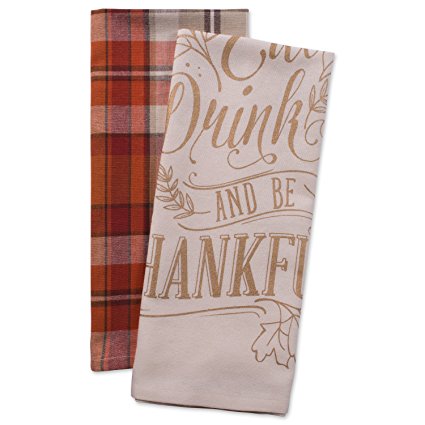 DII Cotton Thanksgiving Holiday Dish Towels, 18x28