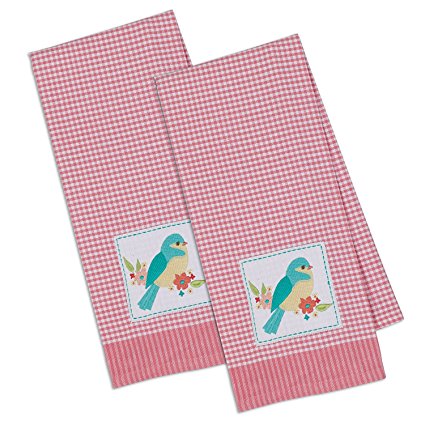 DII Cotton Texas Longhorn Embroidered Dish Towels, 18x28