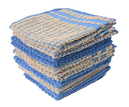 Cotton 2-Tone Terry Dish Cloths, 13x13