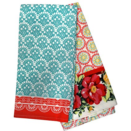 The Pioneer Woman Vintage Floral Geo Kitchen Towels - Set of 2