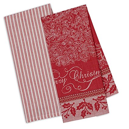 DII Cotton Christmas Holiday Decorative Dish Towels, 18x28