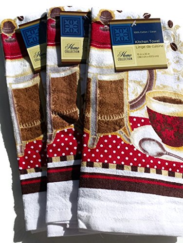 Coffee Theme Kitchen Towel Set (3 towel set)