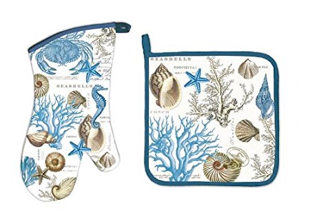 Michel Design Works Seashore Oven Mitt and Pot Holder