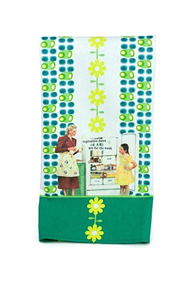 Anne Taintor Colorful Patterned Kitchen Dish or Bathroom Towel - Expiration Dates Are For The Weak