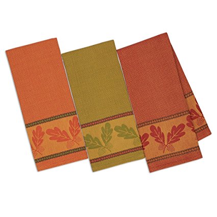 Autumn Acorn Jacquard Dish Towels Bundle of 3