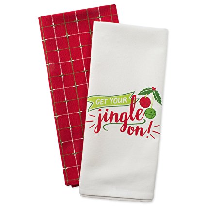 DII Cotton Christmas Holiday Dish Towels, 18x28