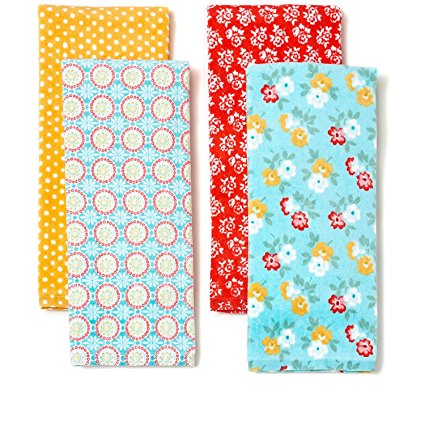 The Pioneer Woman Spring Floral Kitchen Towel Set, 4pk, Print