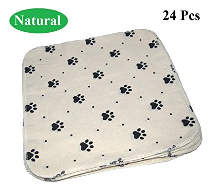 Texmax Fashions Cotton Paperless Towels - Natural. Pack of 24. Size 12 x 12 Reusable, easy wash and quick dry.Pet towels.