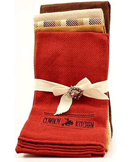 M F Western Products Cowboy Kitchen Tea Towel Set