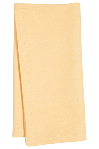 KAF Home Laguna Napkins in Honey, Set of 4, 100% Cotton, Machine Washable, 20