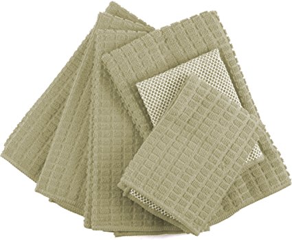 Sage Green Microfiber 6 Piece Kitchen Towel Set